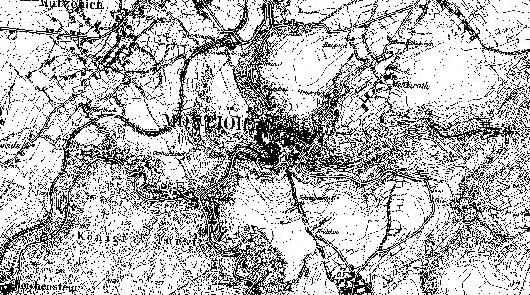 Kulturwandel Eifel historische Karte Montau 