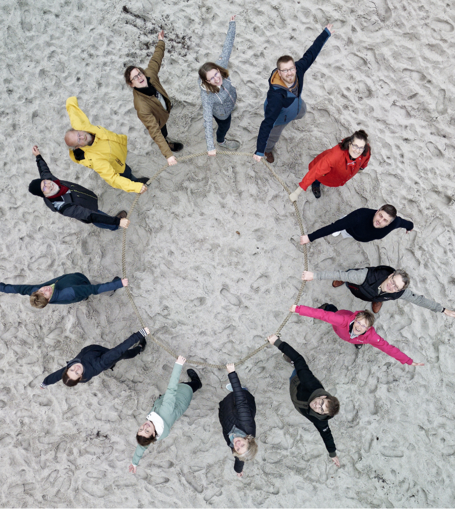 Team gemeinsam im Kreis