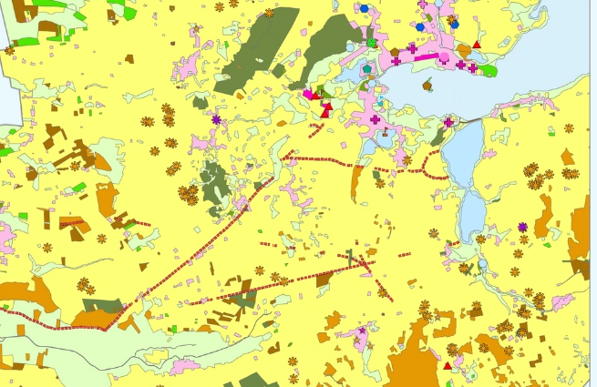 Thematische Karte zum Landschaftswandel im Raum Schleswig und Haithabu um 1900
